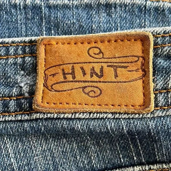 Hint Jeans Vintage Wide Leg Cropped Flare Denim Medium Wash Size 3 - Picture 4 of 14